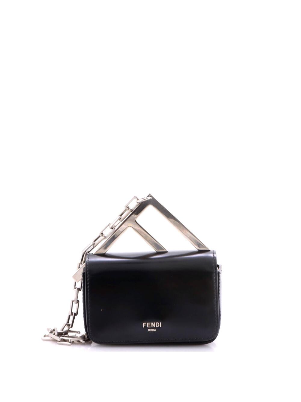 Fendi Ff Chain Clutch Bag Leather Nano #356742F88B